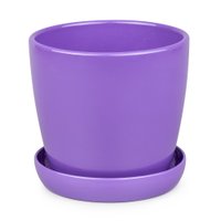 Pot for plants Gorshki Sonnet premium 10*10*0.5 purple (000004540)