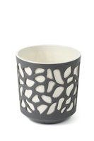 Flower pots Duo 190 anthracite with cream insertion, plastic (000006084)
